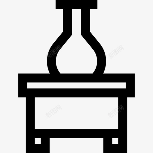 烧瓶化学13线性图标svg_新图网 https://ixintu.com 化学13 烧瓶 线性