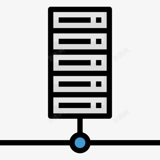 服务器网络26线性颜色图标svg_新图网 https://ixintu.com 服务器 线性颜色 网络26