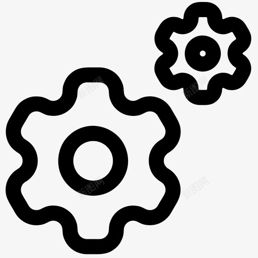 齿轮商业机器图标svg_新图网 https://ixintu.com 商业 基本图标所有尺寸 思维 机器 齿轮