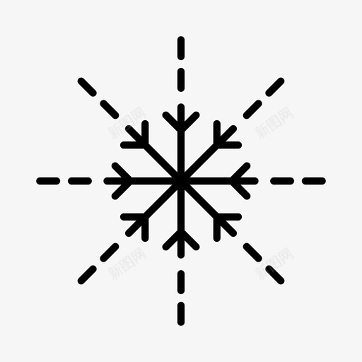 雪花圣诞节圣诞快乐图标svg_新图网 https://ixintu.com 冬天 圣诞快乐 圣诞节 寒假 雪花