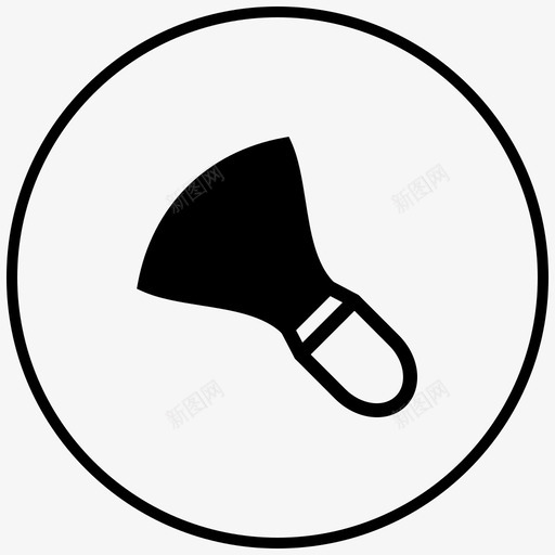 美容腮红刷子图标svg_新图网 https://ixintu.com 刷子 化妆 化妆品 粉 美容 美容轮廓笔画圈 腮红