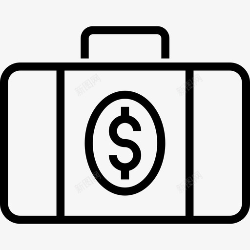 公文包银行和金融13直线型图标svg_新图网 https://ixintu.com 公文包 直线型 银行和金融13