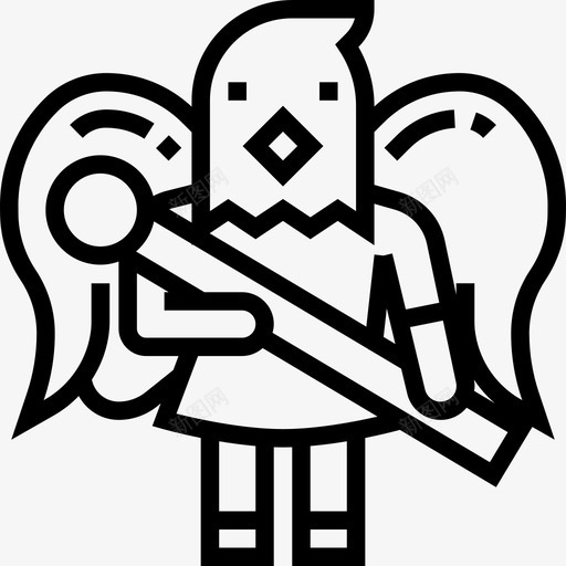 小鸟幻想角色4直线型图标svg_新图网 https://ixintu.com 小鸟 幻想角色4 直线型