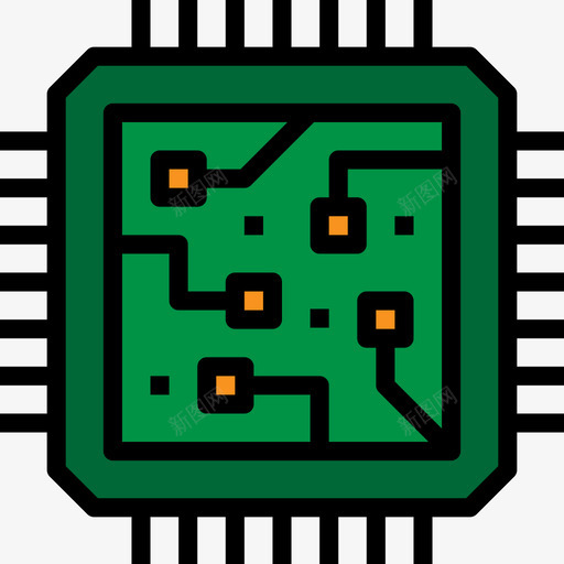 Cpu计算机与技术2线性颜色图标svg_新图网 https://ixintu.com Cpu 线性颜色 计算机与技术2