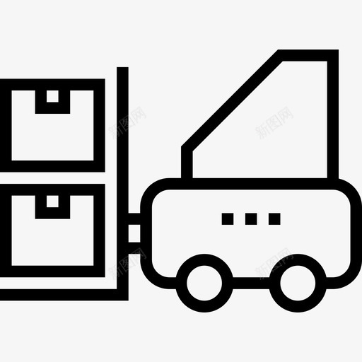 叉车全球物流8直线式图标svg_新图网 https://ixintu.com 全球物流8 叉车 直线式