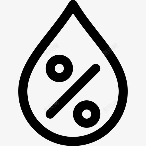 湿度天气95线性图标svg_新图网 https://ixintu.com 天气95 湿度 线性