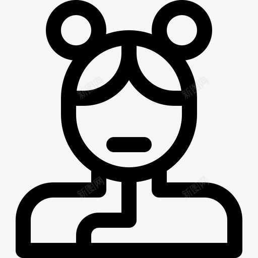 女性中国年直系图标svg_新图网 https://ixintu.com 中国年 女性 直系