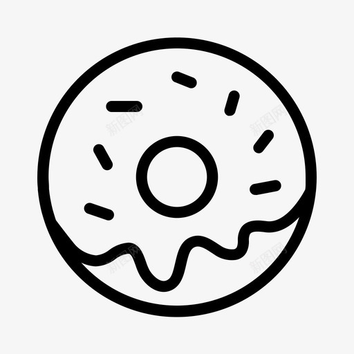甜甜圈面包房食品图标svg_新图网 https://ixintu.com 甜甜圈 面包房 食品 餐食 餐饮 麦当劳