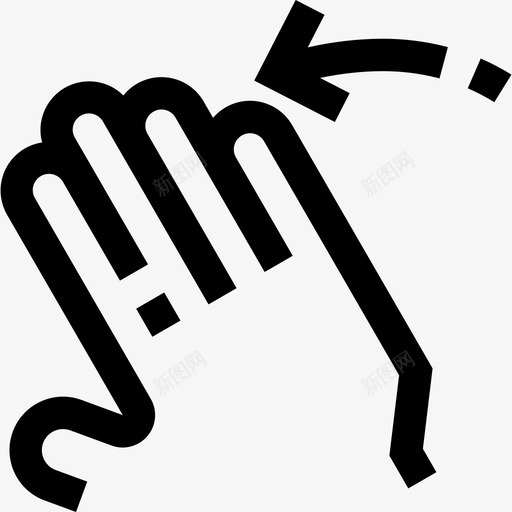 刷卡手势直线图标svg_新图网 https://ixintu.com 刷卡 手势 直线