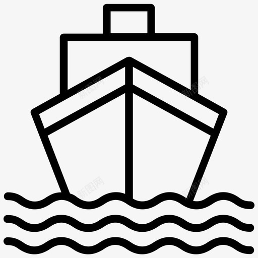 邮轮游轮船图标svg_新图网 https://ixintu.com 泰国渡轮 泰国线图标 游轮 船 船艇 邮轮
