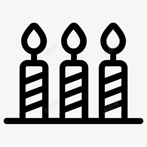 蜡烛燃烧庆祝图标svg_新图网 https://ixintu.com 光 庆祝 火焰 燃烧 蜡烛