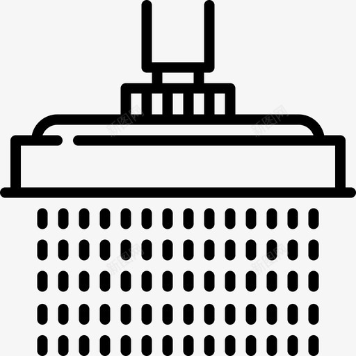淋浴水管工工具和元件线性图标svg_新图网 https://ixintu.com 水管工工具和元件 淋浴 线性