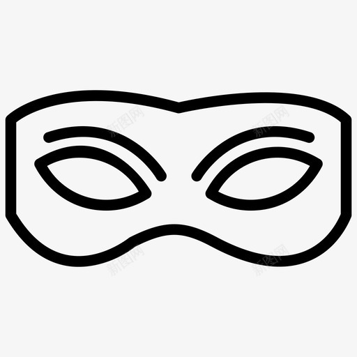 眼罩嘉年华面具服装图标svg_新图网 https://ixintu.com 剧院面具 嘉年华面具 服装 狂欢节 眼罩 维京元素线图标