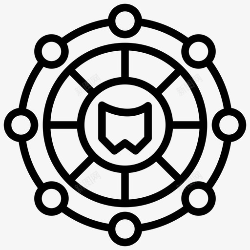 中世纪盾牌装甲军用盾牌图标svg_新图网 https://ixintu.com 中世纪盾牌 军用盾牌 战争武器 维京人 维京元素线图标 装甲