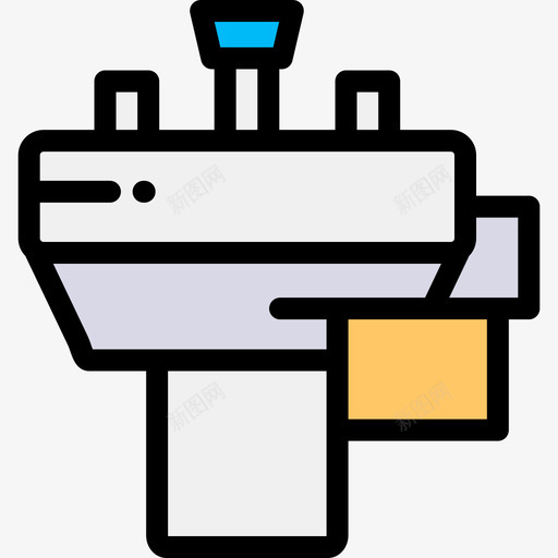 面盆晨间常规9线性颜色图标svg_新图网 https://ixintu.com 晨间常规9 线性颜色 面盆