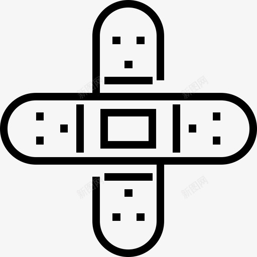 创可贴冒险10线性图标svg_新图网 https://ixintu.com 冒险10 创可贴 线性