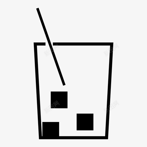 饮料凉爽冰图标svg_新图网 https://ixintu.com 冰 冰饮料 凉爽 口渴 水 用户界面 网页设计图标字形 饮料