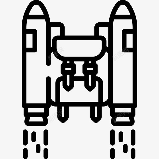 喷气背包未来技术8线性图标svg_新图网 https://ixintu.com 喷气背包 未来技术8 线性