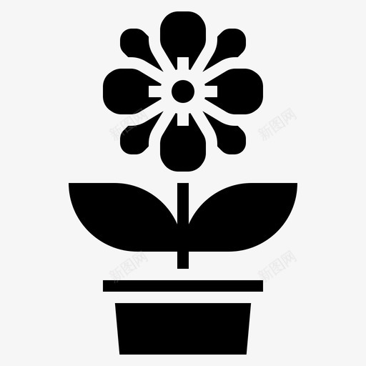 花美容头发图标svg_新图网 https://ixintu.com 园林工具 头发 水疗 美容 自然 花