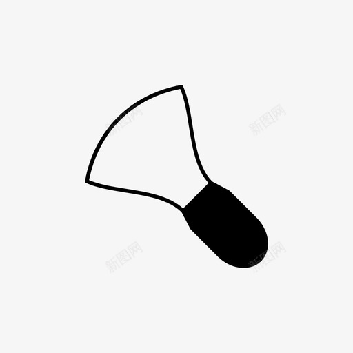 美容腮红刷子图标svg_新图网 https://ixintu.com 刷子 化妆 化妆品 粉 美容 美容轮廓笔划 腮红