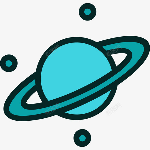 土星太空60线性颜色图标svg_新图网 https://ixintu.com 土星 太空60 线性颜色