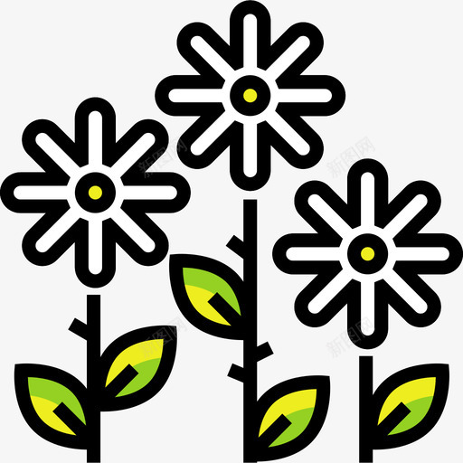 花朵野餐25线形颜色图标svg_新图网 https://ixintu.com 线形颜色 花朵 野餐25