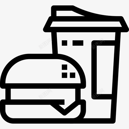快餐食品和饮料直系食品图标svg_新图网 https://ixintu.com 快餐 直系食品 食品和饮料
