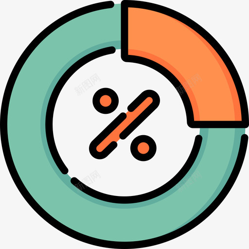 百分比信息图形元素2线颜色图标svg_新图网 https://ixintu.com 信息图形元素2 百分比 线颜色
