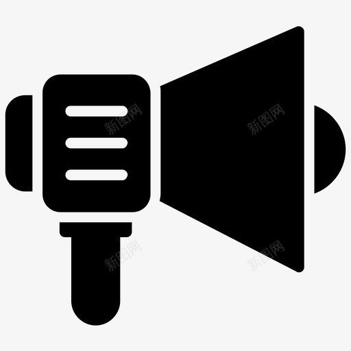 扩音器广告公告图标svg_新图网 https://ixintu.com 公告 广告 扩音器 现代投资字形图标