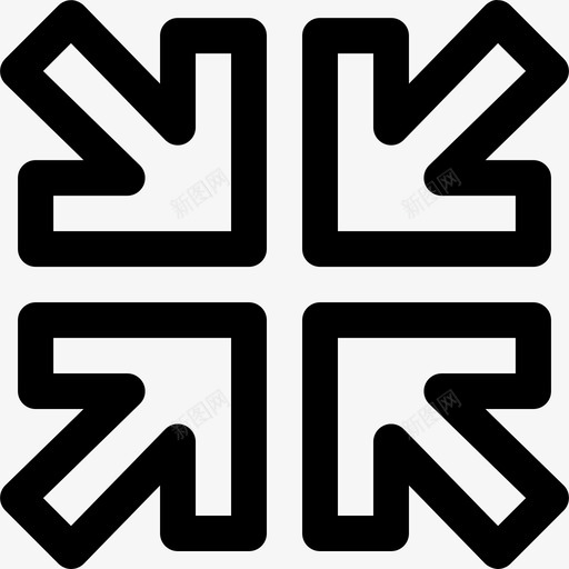 最小化箭头10线性图标svg_新图网 https://ixintu.com 最小化 箭头10 线性