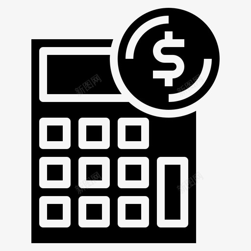 预算计算器商务和财务成本图标svg_新图网 https://ixintu.com 商务和财务 成本 搜索引擎优化和发展坚实 财务 资金 预算计算器