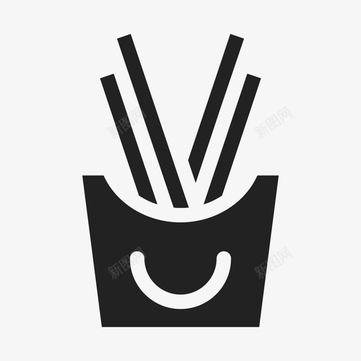 薯条快餐炸土豆图标svg_新图网 https://ixintu.com 垃圾食品 快餐 炸土豆 薯条