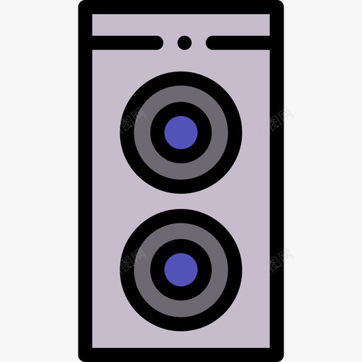 扬声器20岁生日线性颜色图标svg_新图网 https://ixintu.com 20岁生日 扬声器 线性颜色