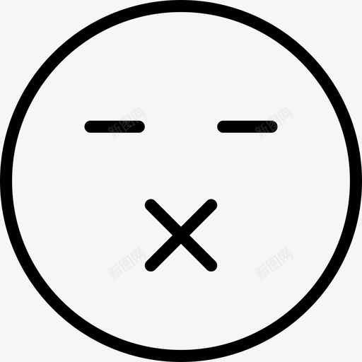 秘密表情符号13线性图标svg_新图网 https://ixintu.com 秘密 线性 表情符号13