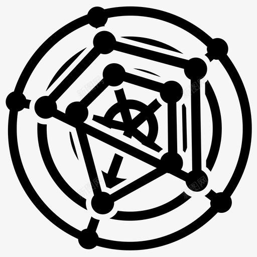 雷达图极坐标图蜘蛛图图标svg_新图网 https://ixintu.com 业务数据图和图表字形图标 星图 极坐标图 网络图 蜘蛛图 雷达图