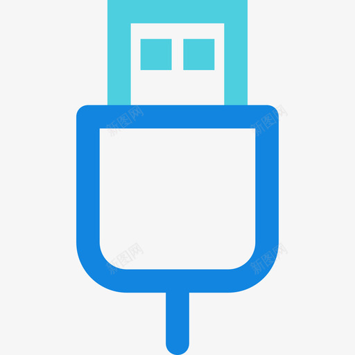 Usb线通信87蓝色线图标svg_新图网 https://ixintu.com Usb线 蓝色线 通信87