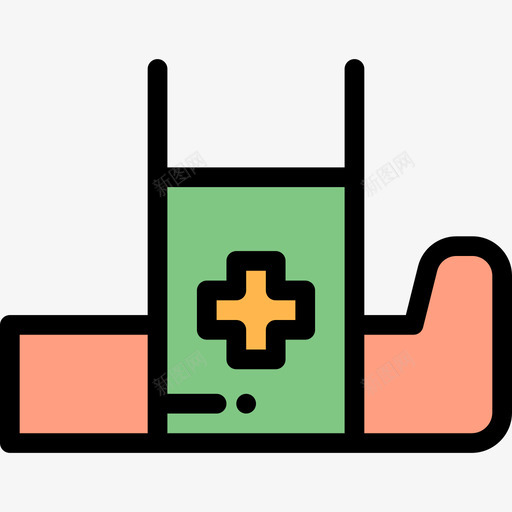 断腿理疗7线色图标svg_新图网 https://ixintu.com 断腿 理疗7 线色