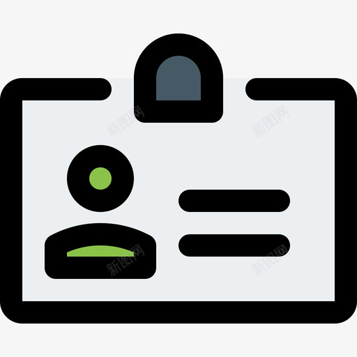 身份证用户17线颜色图标svg_新图网 https://ixintu.com 用户17 线颜色 身份证