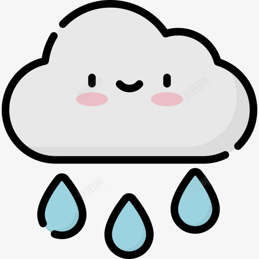 雨秋16线色图标svg_新图网 https://ixintu.com 秋16 线色 雨