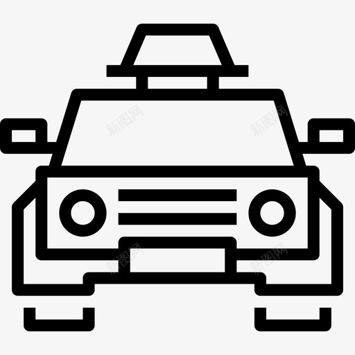出租车派对和活动直线型图标svg_新图网 https://ixintu.com 出租车 派对和活动 直线型