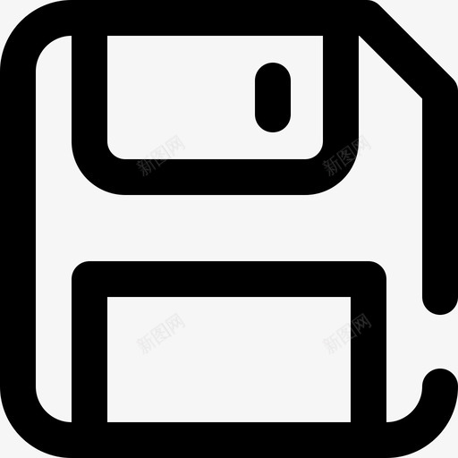 软盘用户界面25轮廓图标svg_新图网 https://ixintu.com 用户界面25 轮廓 软盘