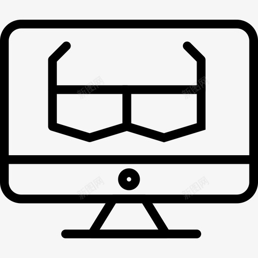 3d眼镜游戏20线性图标svg_新图网 https://ixintu.com 3d眼镜 游戏20 线性