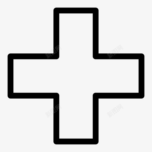 十字架健康医学图标svg_新图网 https://ixintu.com 健康 医学 十字架