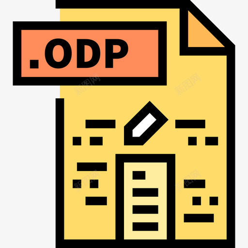 Odp文件颜色线颜色图标svg_新图网 https://ixintu.com Odp 文件颜色 线颜色