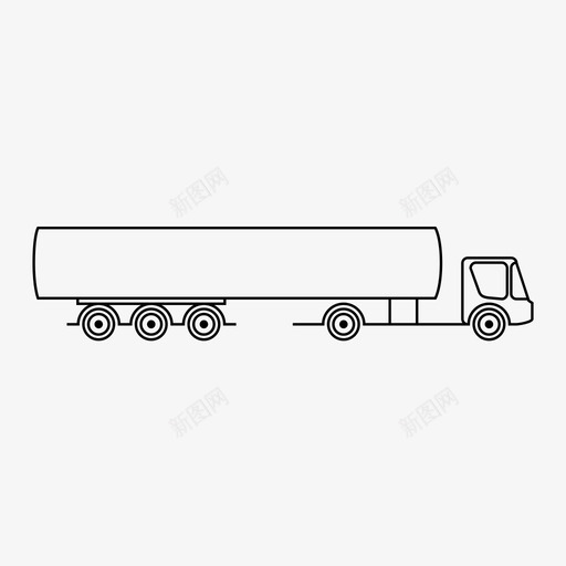 油罐车卡车运输图标svg_新图网 https://ixintu.com 卡车 天然气 拖车 油罐车 燃料 石油 运输 食品级