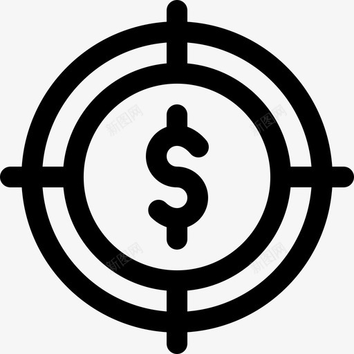 目标就业2线性图标svg_新图网 https://ixintu.com 就业2 目标 线性