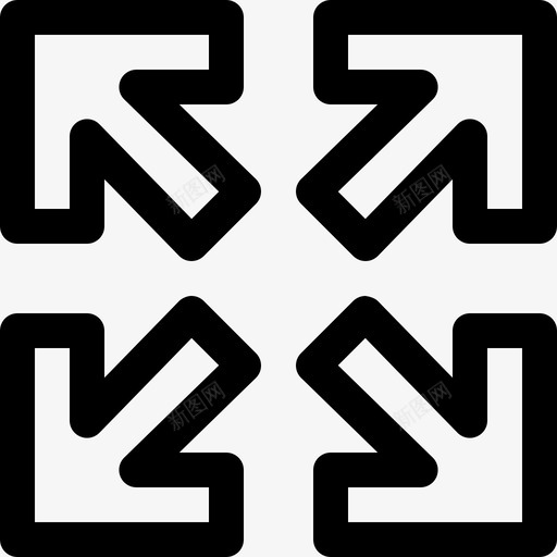 展开箭头10直线图标svg_新图网 https://ixintu.com 展开 直线 箭头10