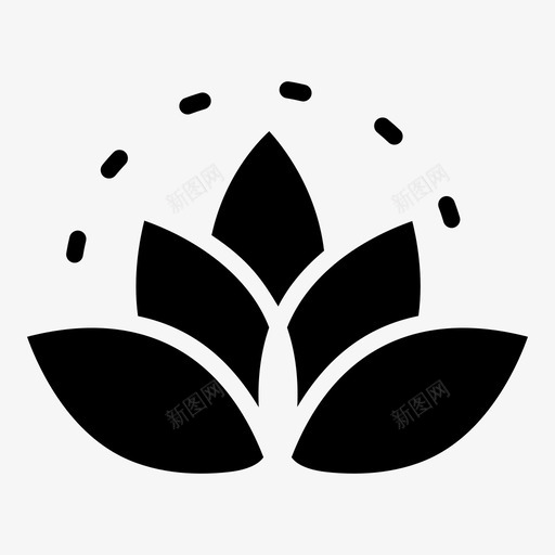 莲花佛教花图标svg_新图网 https://ixintu.com 佛教 泰国字形图标 泰国符号 花 莲花