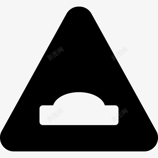 驼峰交通路标2填充图标svg_新图网 https://ixintu.com 交通路标2 填充 驼峰