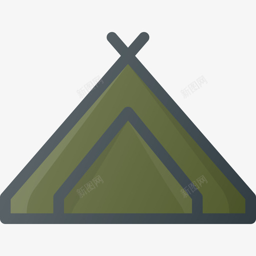 帐篷野营徒步旅行线性颜色图标svg_新图网 https://ixintu.com 帐篷 线性颜色 野营徒步旅行